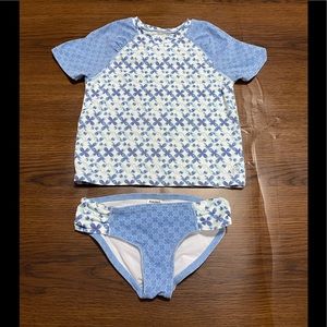Girls Yourh Swim Shirt and Bottom size 7